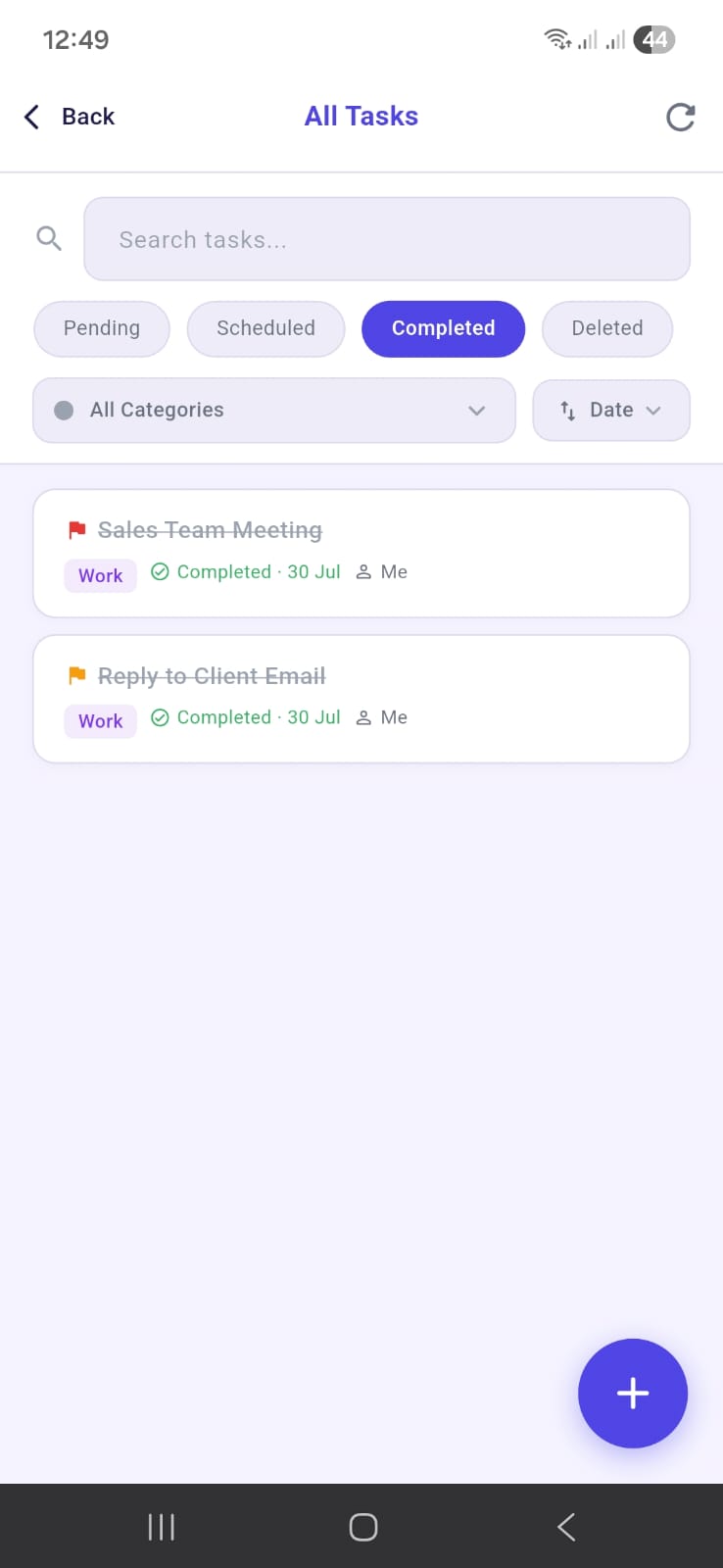Zimma completed tasks