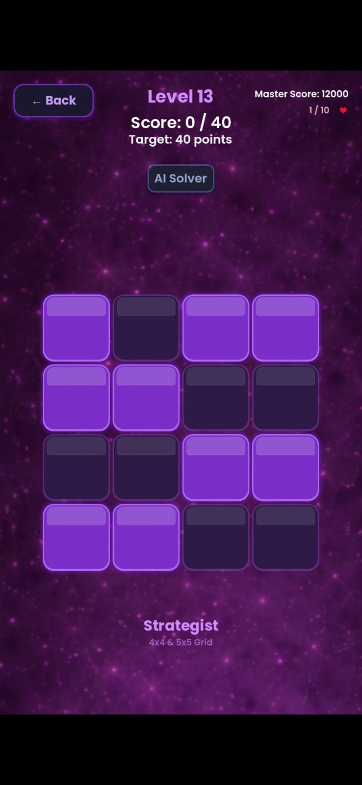 Think & Flip Perfect result screen