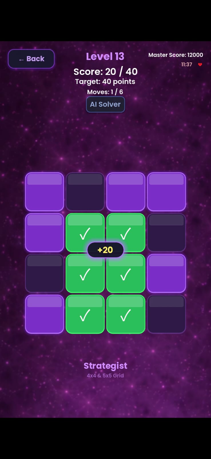 Think & Flip Strategist 4 by 4 gameplay